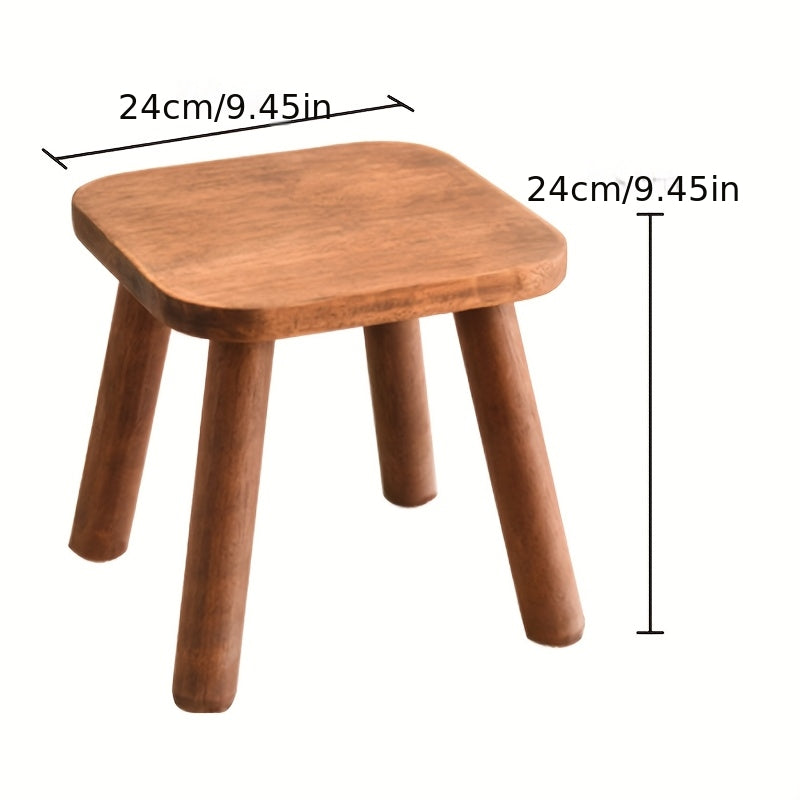Solid Wood Small Stool, Practical And Easy, Durable for Home Use, Suitable for Rooms, Living Rooms, Entryways, And Bathrooms, No Electricity Needed, Multifunctional Small Wooden Stool