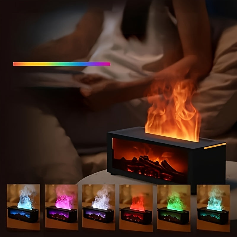 1pc Flameless Electric Fireplace with Remote Control | Scent Diffuser with Colorful Lights, Timer, Ideal for Bedroom, Bathroom, Office - Perfect for Christmas, New Year, Birthday Gifts, Non-rechargeable Battery, USB Powered,