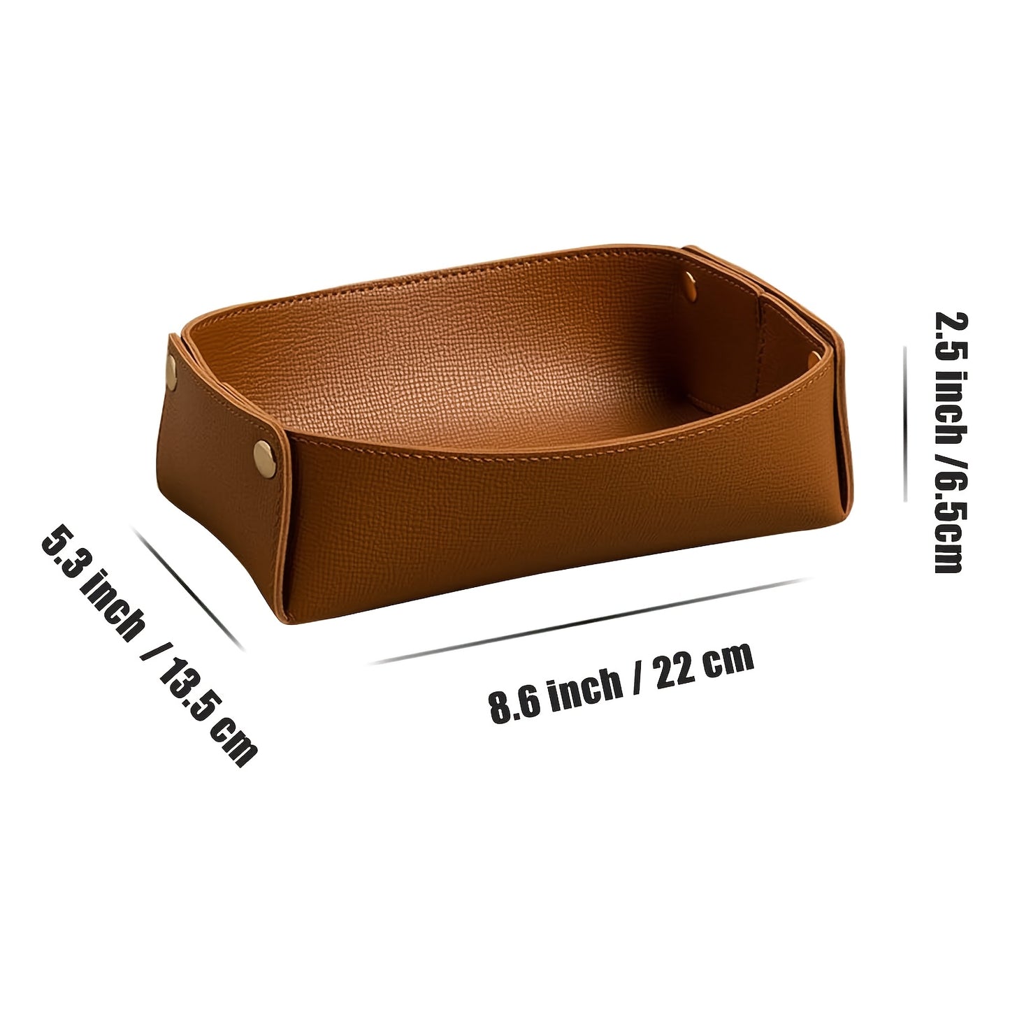 1 Nordic Minimalist Open Storage Box, Premium Faux Leather PU Multi-Functional Organizer Tray for Room Entryway Office Home Organization and Storag, Thanksgiving Gift Christmas Present Small Exquisite Practical Presents