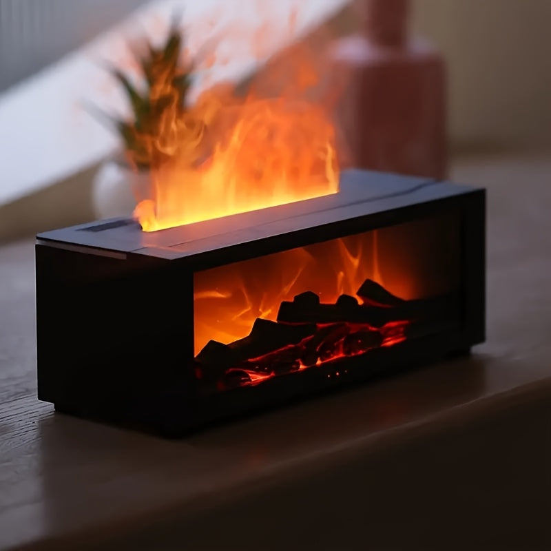 1pc Flameless Electric Fireplace with Remote Control | Scent Diffuser with Colorful Lights, Timer, Ideal for Bedroom, Bathroom, Office - Perfect for Christmas, New Year, Birthday Gifts, Non-rechargeable Battery, USB Powered,