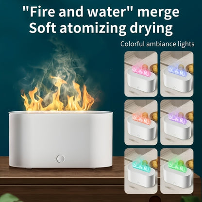 LED Flame Aroma Diffuser, USB Powered Flame Aroma Diffuser with Night Light - Ultra-Quiet Essential Oil Humidifier (Without Essential Oils), Perfect for Home Bedroom And Office, Aroma Diffuser