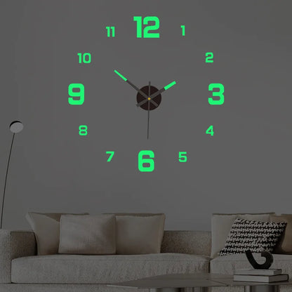 Digital DIY Wall Clock – Luminous Silent Clock for Home