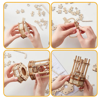 Ferris Wheel Hands Craft DIY 3D Wooden Puzzle Instrument Assembly Building Model Kit Brain Teaser Puzzles Toy