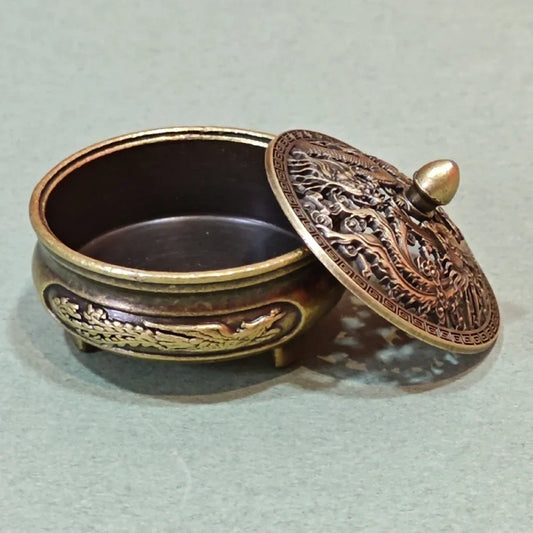 موقد لونغفنغ صغير الحجم بثلاثة أرجل، مبخرة صغيرة ثلاثية الأرجل، صينية بودرة غير لاصقة، مبخرة عطرية مبتكرة