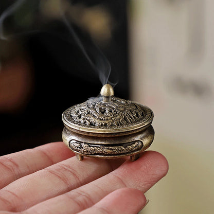 1PC Longfeng Fingertip Stove, Three-Legged Small Incense Burner, Non-Stick Powder Tray, Creative Aromatherapy Burner