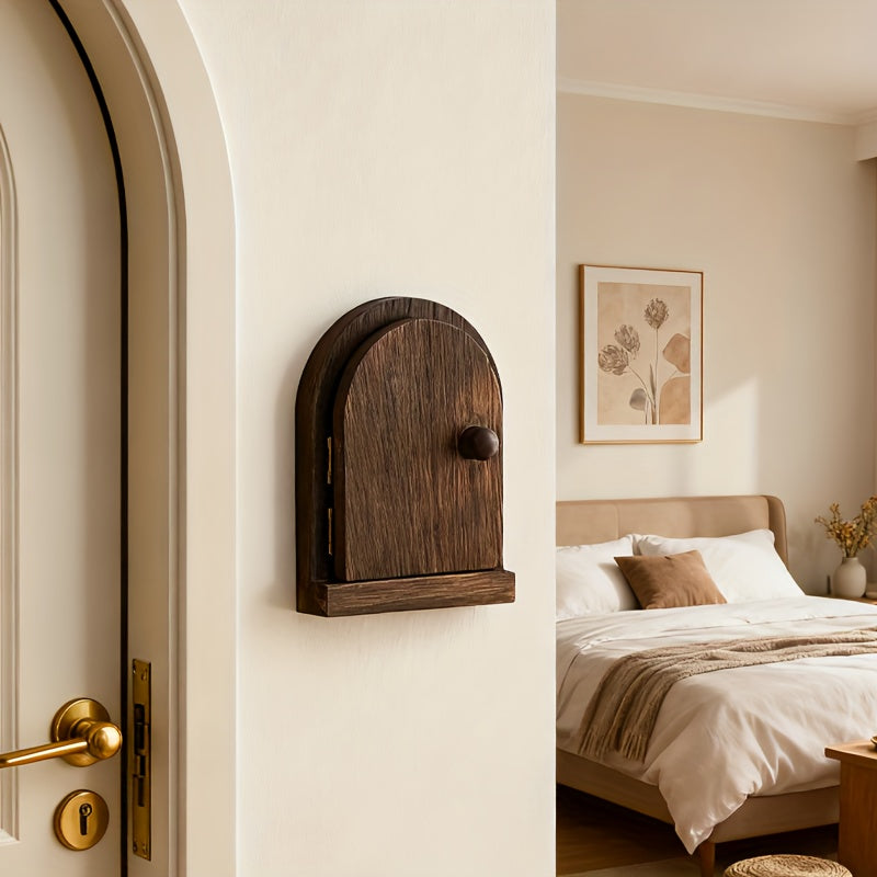 غطاء مفتاح كهربائي خشبي لمقبس الحائط - مناسب لمقابس الكهرباء الأوروبية والهندية، مقاوم للغبار، لا يتطلب أسلاكًا أو كهرباء، سهل التركيب بالضغط، مناسب لغرف النوم والمطابخ والجراجات (متوافق مع 