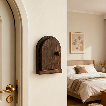 غطاء مفتاح كهربائي خشبي لمقبس الحائط - مناسب لمقابس الكهرباء الأوروبية والهندية، مقاوم للغبار، لا يتطلب أسلاكًا أو كهرباء، سهل التركيب بالضغط، مناسب لغرف النوم والمطابخ والجراجات (متوافق مع 