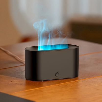 LED Flame Aroma Diffuser, USB Powered Flame Aroma Diffuser with Night Light - Ultra-Quiet Essential Oil Humidifier (Without Essential Oils), Perfect for Home Bedroom And Office, Aroma Diffuser