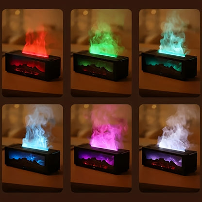 1pc Flameless Electric Fireplace with Remote Control | Scent Diffuser with Colorful Lights, Timer, Ideal for Bedroom, Bathroom, Office - Perfect for Christmas, New Year, Birthday Gifts, Non-rechargeable Battery, USB Powered,