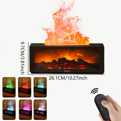 1pc Flameless Electric Fireplace with Remote Control | Scent Diffuser with Colorful Lights, Timer, Ideal for Bedroom, Bathroom, Office - Perfect for Christmas, New Year, Birthday Gifts, Non-rechargeable Battery, USB Powered,